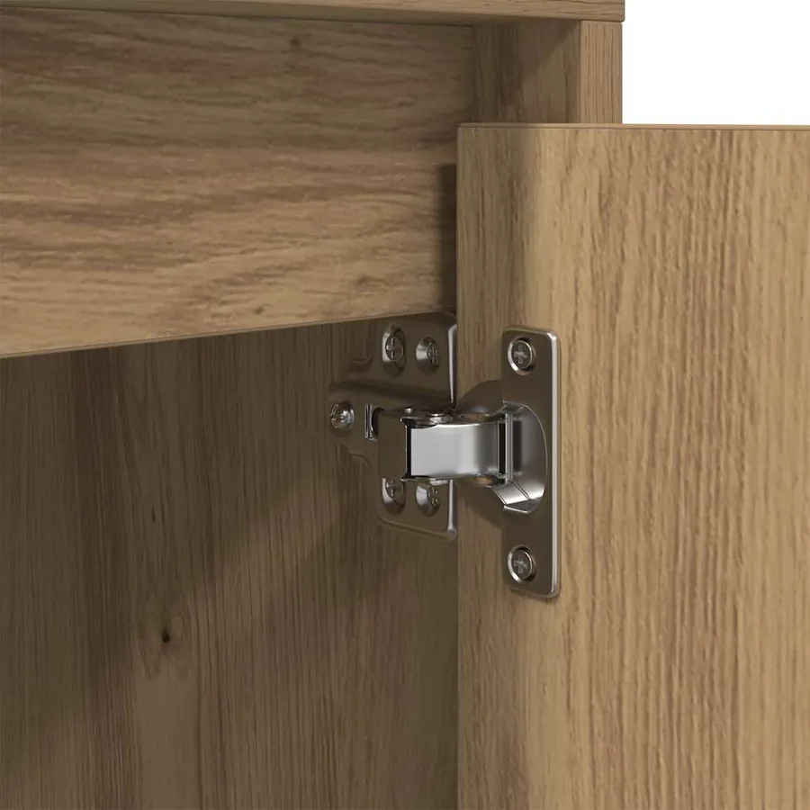 Armoire de chevet et lumières LED chêne artisanal 38x34x50 cm - 10