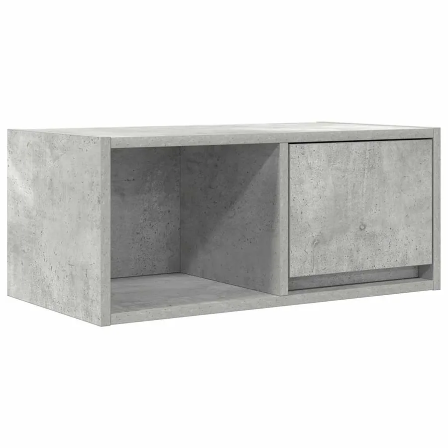 Meuble TV gris béton 60x31x25,5 cm bois d'ingénierie - 2