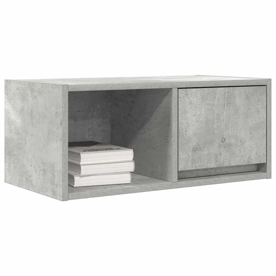 Meuble TV gris béton 60x31x25,5 cm bois d'ingénierie - 4