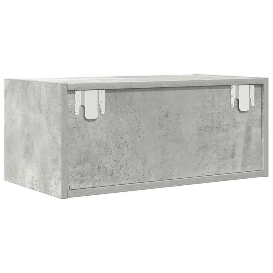 Meuble TV gris béton 60x31x25,5 cm bois d'ingénierie - 8
