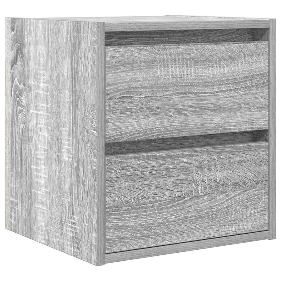 Table de chevet murale sonoma gris 38x34x40 cm - 2