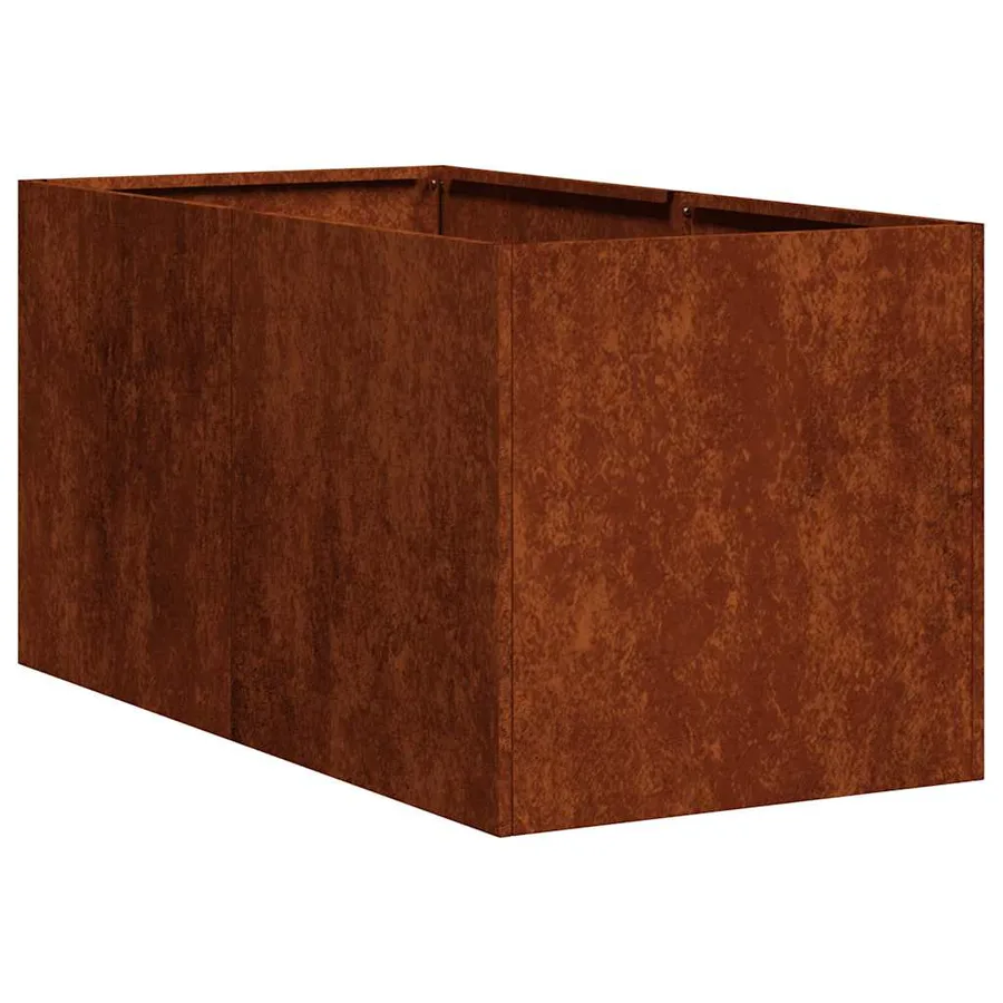 Jardinière rouillé 40x80x40 cm acier inoxydable - 2