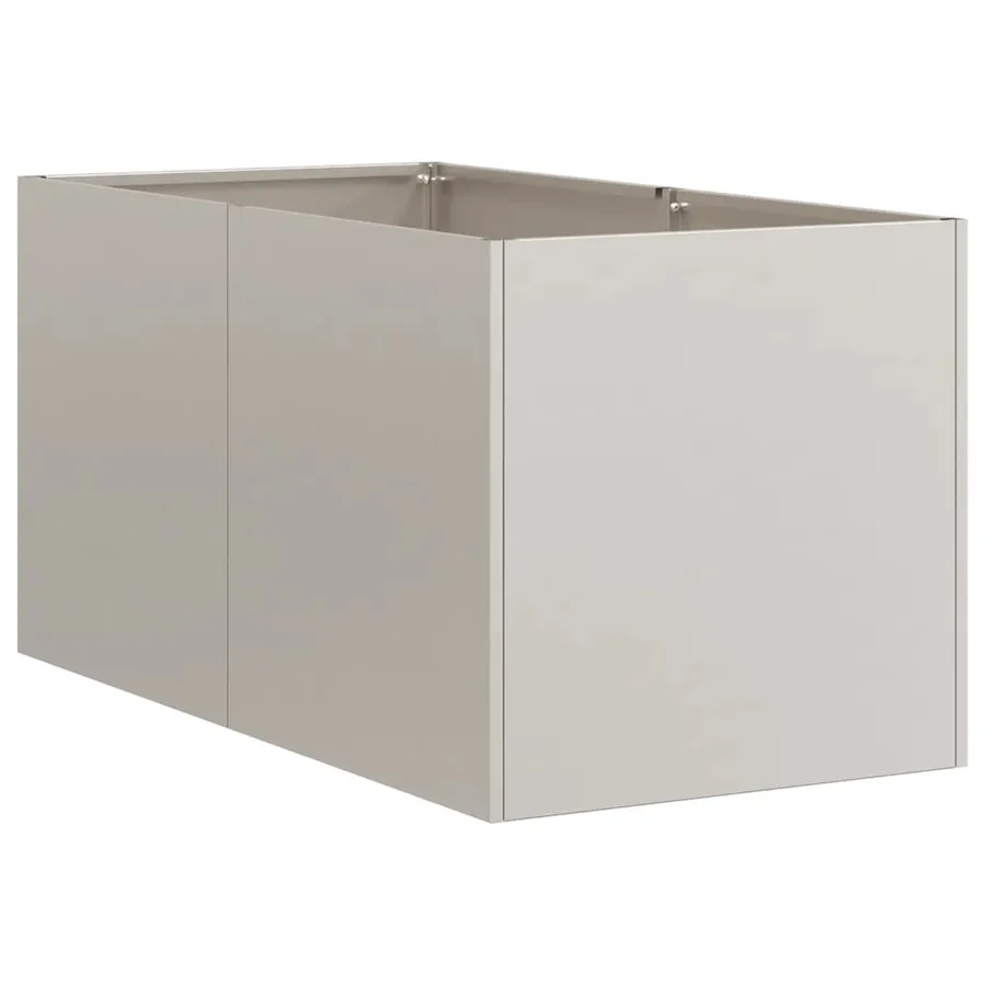 Jardinière rouillé 40x80x40 cm acier inoxydable - 4