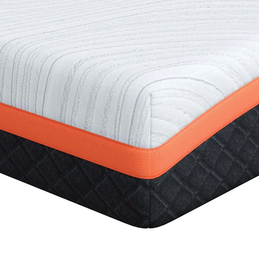 Matelas Blanc et Noir 90 x 190 cm Tissu jacquard - 2