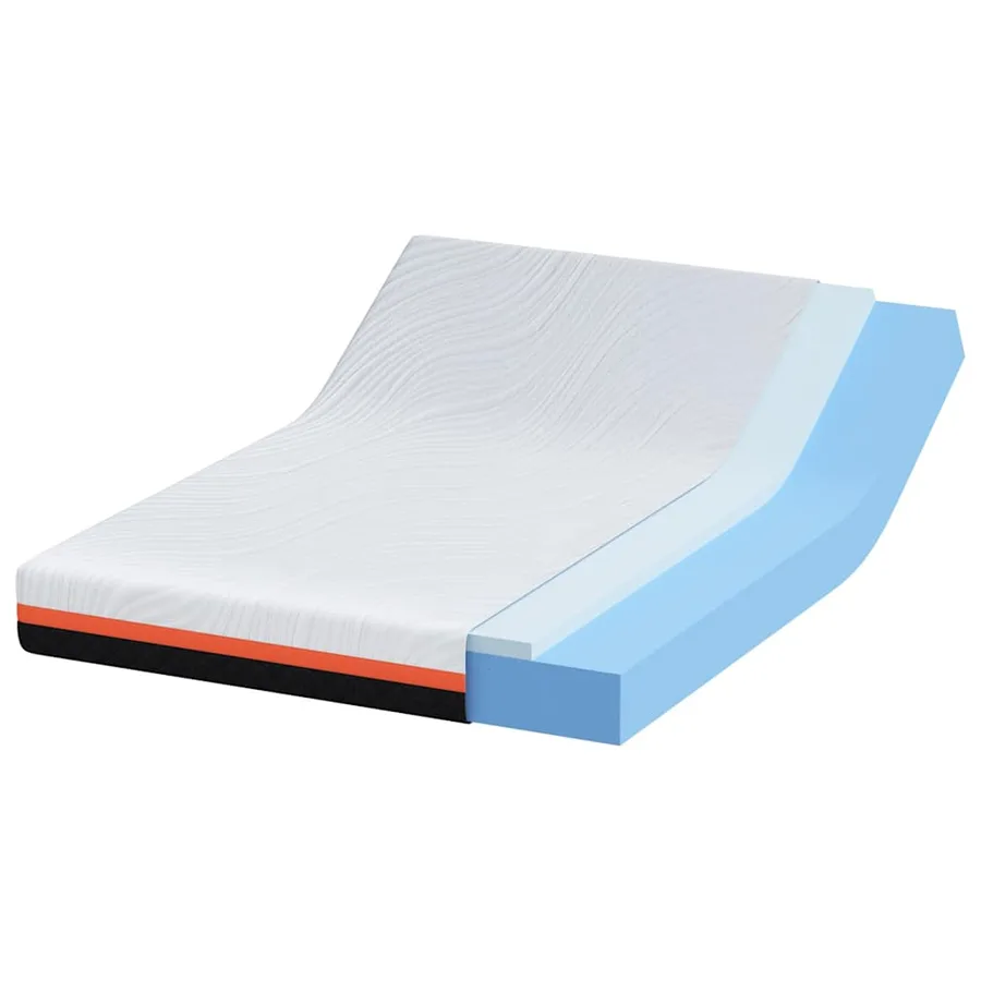 Matelas Blanc et Noir 140 x 200 cm Tissu jacquard - 4