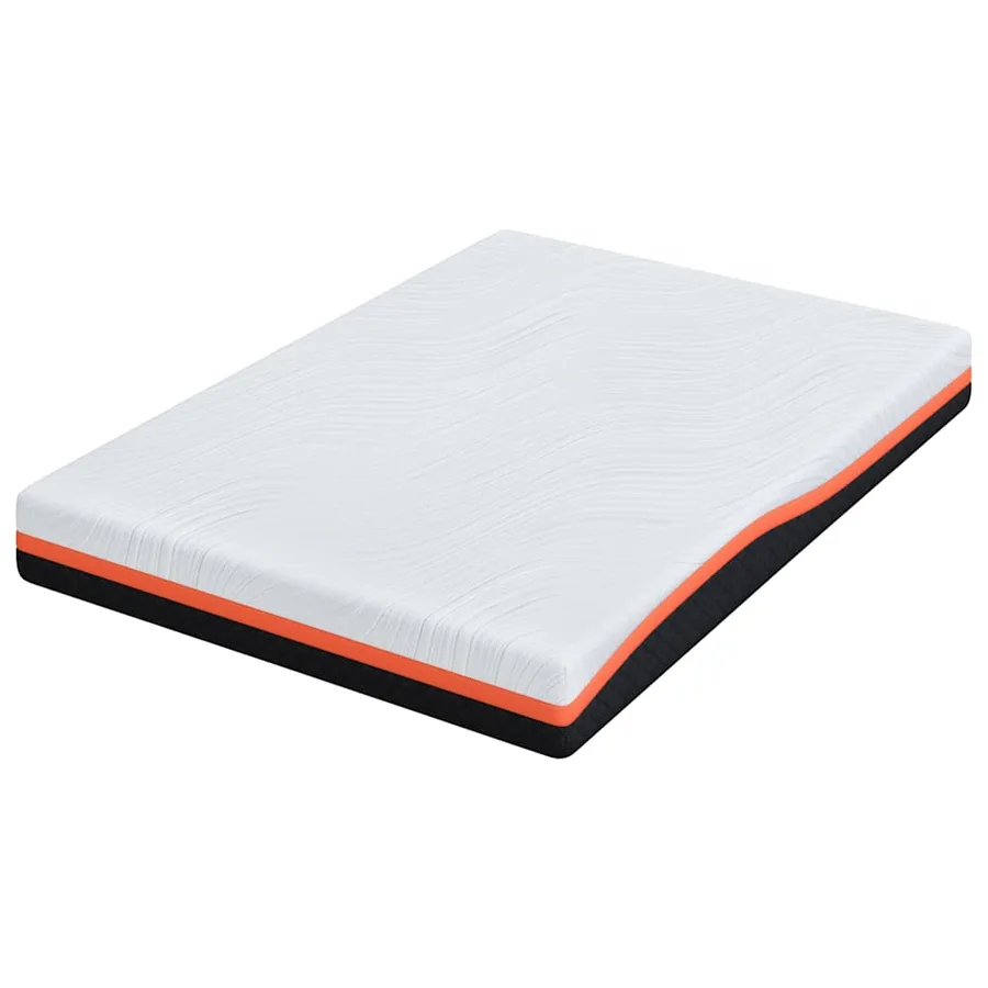 Matelas Blanc et Noir 140 x 200 cm Tissu jacquard - 5