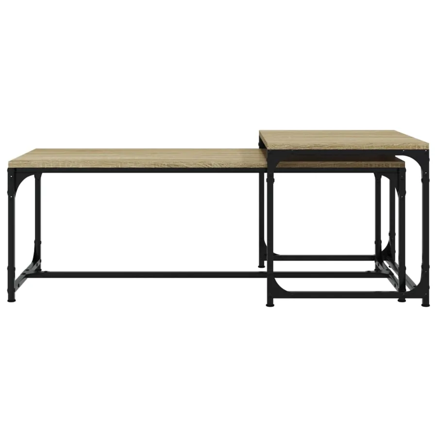 Tables basses 2 pcs Chêne sonoma Bois d'ingénierie - 4