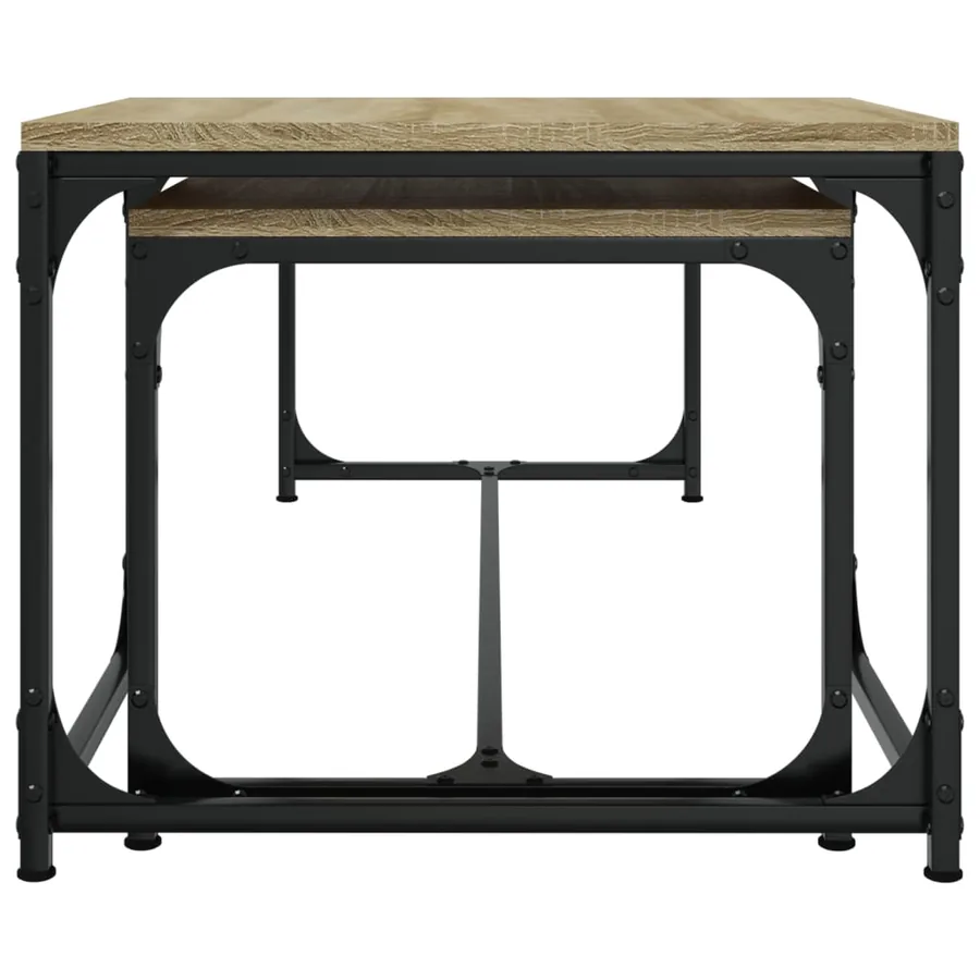 Tables basses 2 pcs Chêne sonoma Bois d'ingénierie - 5