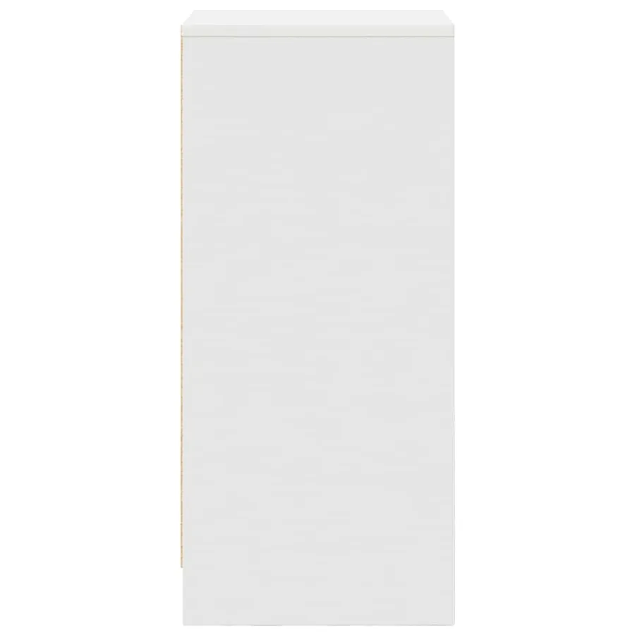 Buffet blanc 29,5x34x76 cm bois d'ingénierie - 7