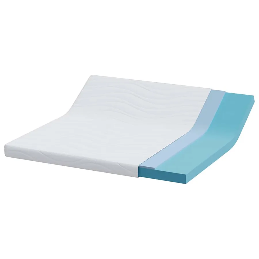 Matelas Blanc 200 x 200 cm Tissu jacquard - 4