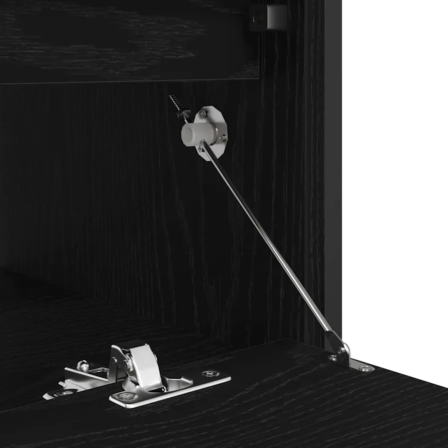 Meuble de salle de bain lavabo tiroirs chêne noir 60x34,5x60 cm - 13