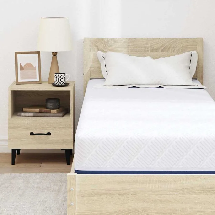 Matelas Blanc et Bleu 70 x 200 cm Tissu jacquard - 7