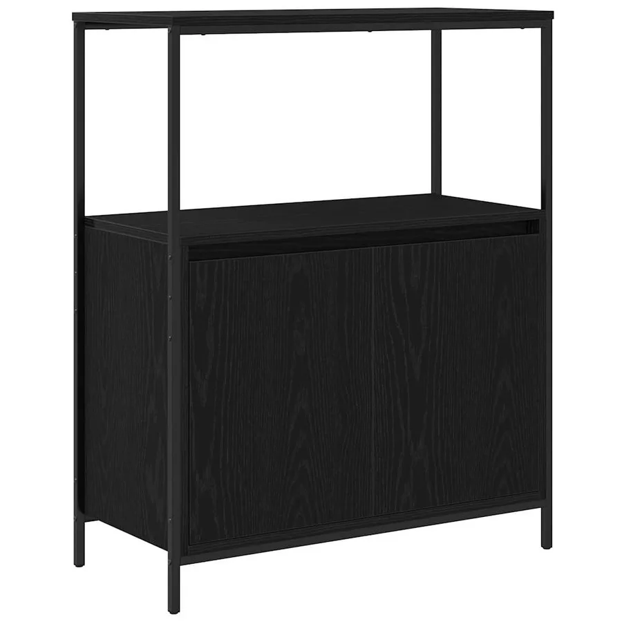 Ensemble de mobilier de salle de bain avec étagère 5 pcs Noir - 9