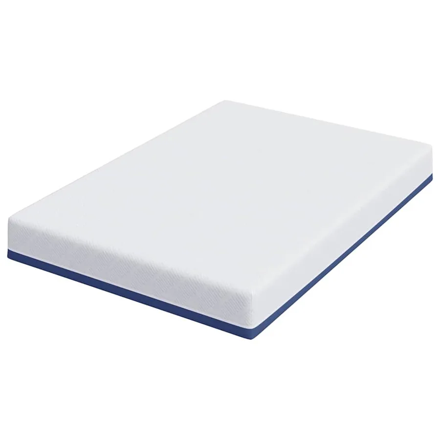 Matelas Blanc et Bleu 140 x 200 cm Tissu jacquard - 5