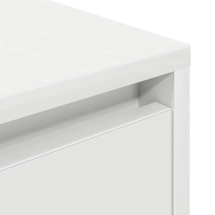 Table de chevet avec lumières LED blanc 38x34x50 cm - 10