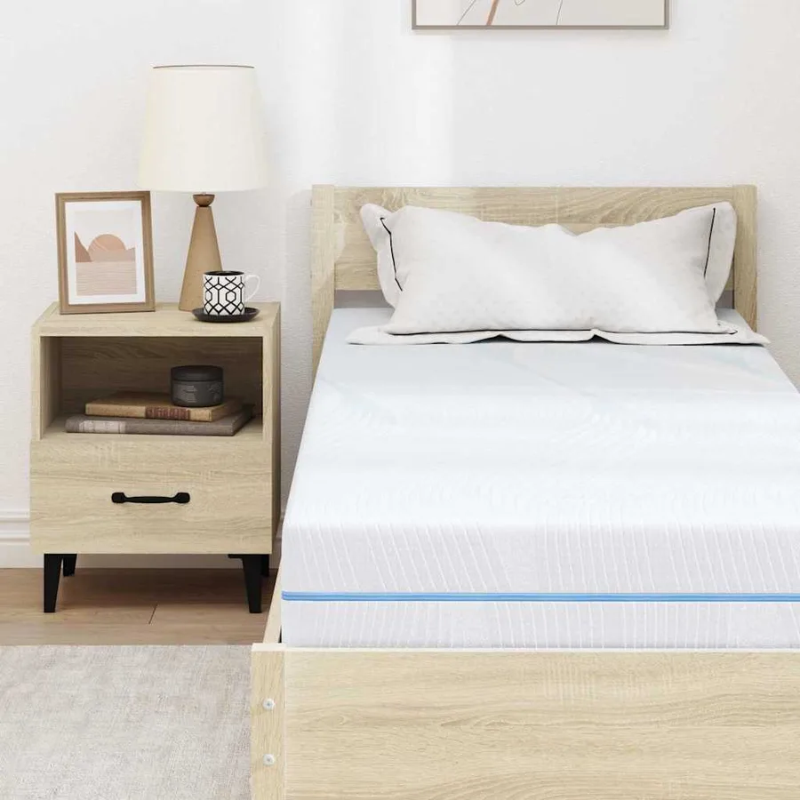 Matelas Moyennement ferme 70 x 200 cm Blanc - 7