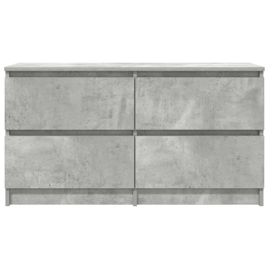 Meuble TV gris béton 100x35x54 cm bois d'ingénierie - 6