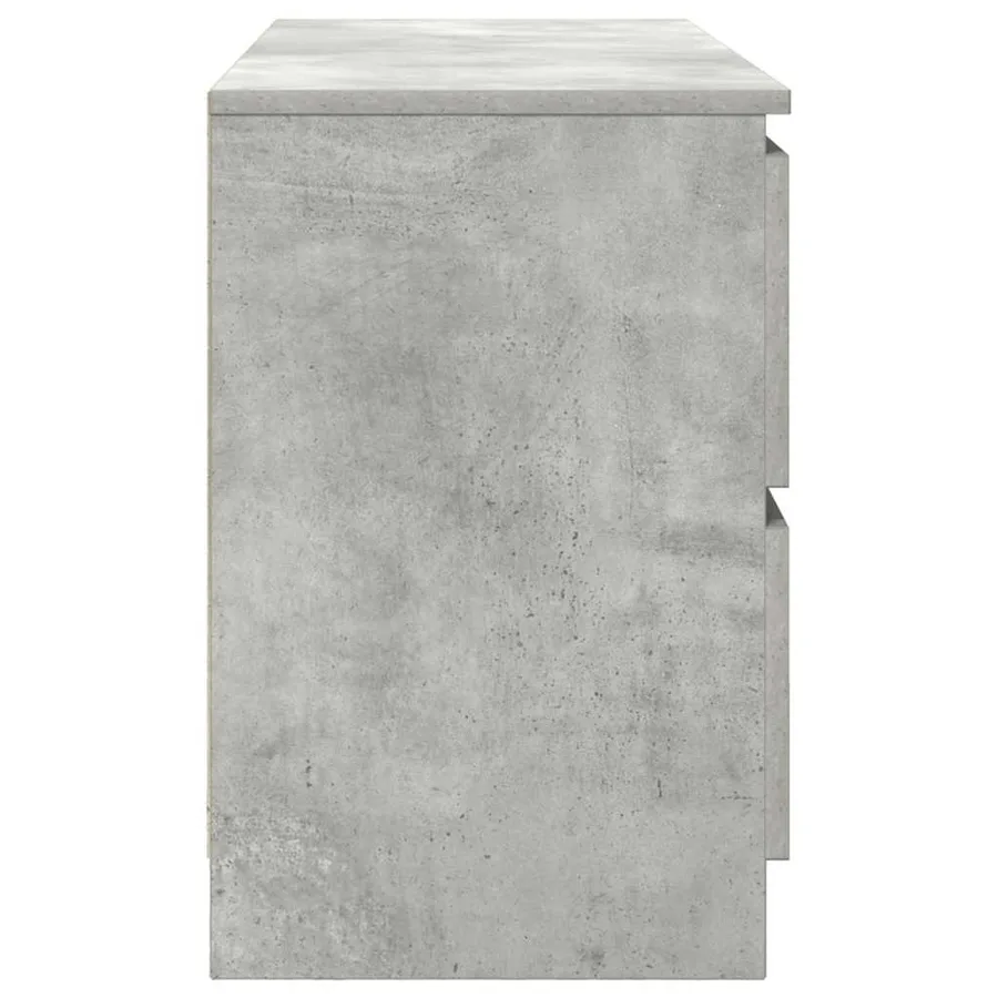 Meuble TV gris béton 100x35x54 cm bois d'ingénierie - 7