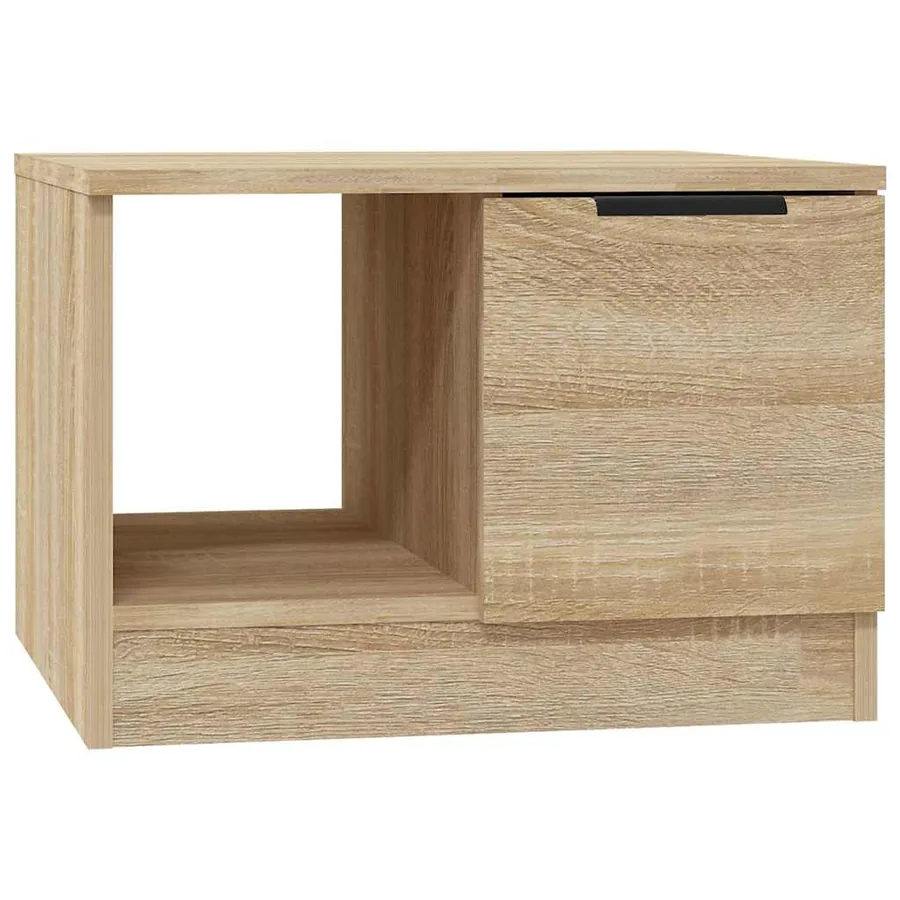 Table basse chêne sonoma 50x50x36 cm bois d'ingénierie - 2