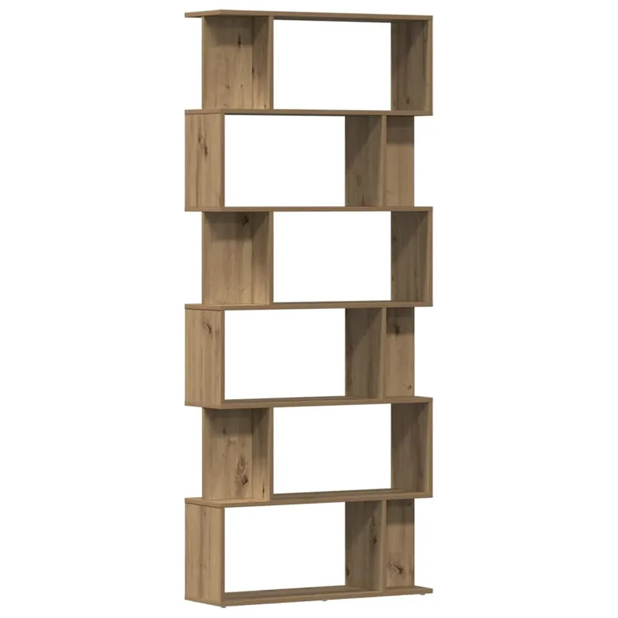 Bibliothèque chêne artisanal 80x24x192 cm bois d'ingénierie - 2