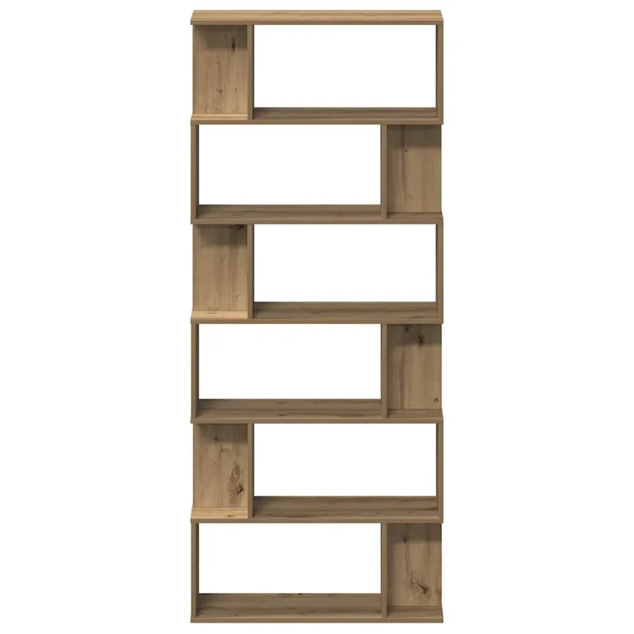 Bibliothèque chêne artisanal 80x24x192 cm bois d'ingénierie - 4