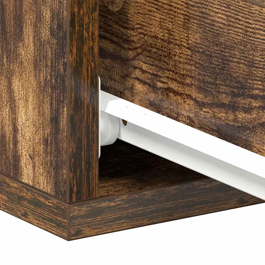 Tables de chevet flottantes 2 pcs Chêne fumé 40x30x15 cm - 10