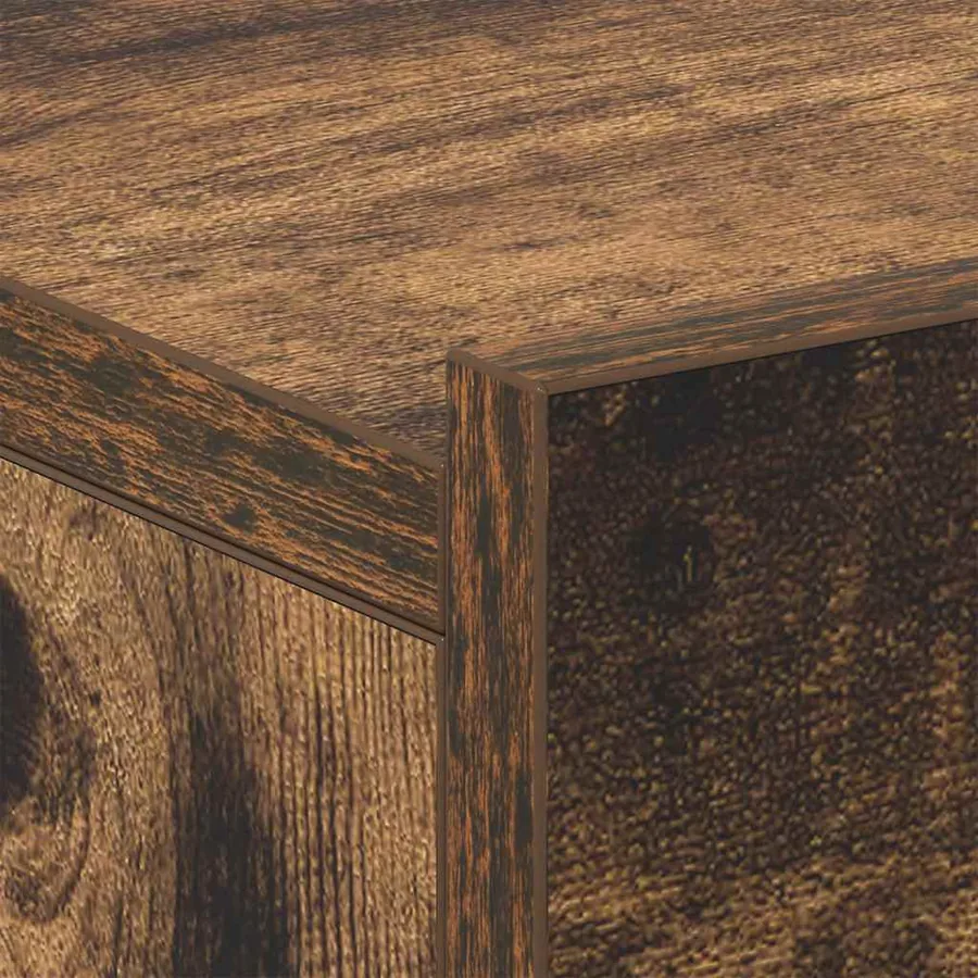 Tables de chevet flottantes 2 pcs Chêne fumé 40x30x15 cm - 9