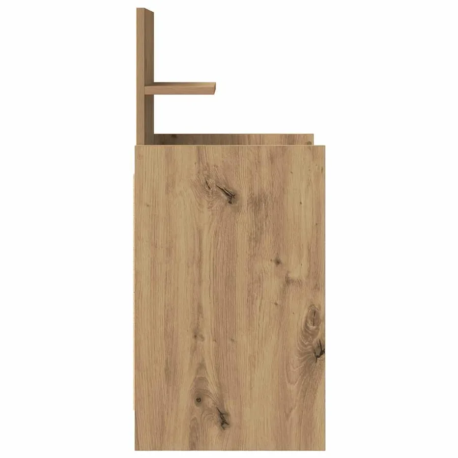 Table de chevet avec 2 tiroirs chêne artisanal 38x34x80 cm - 7