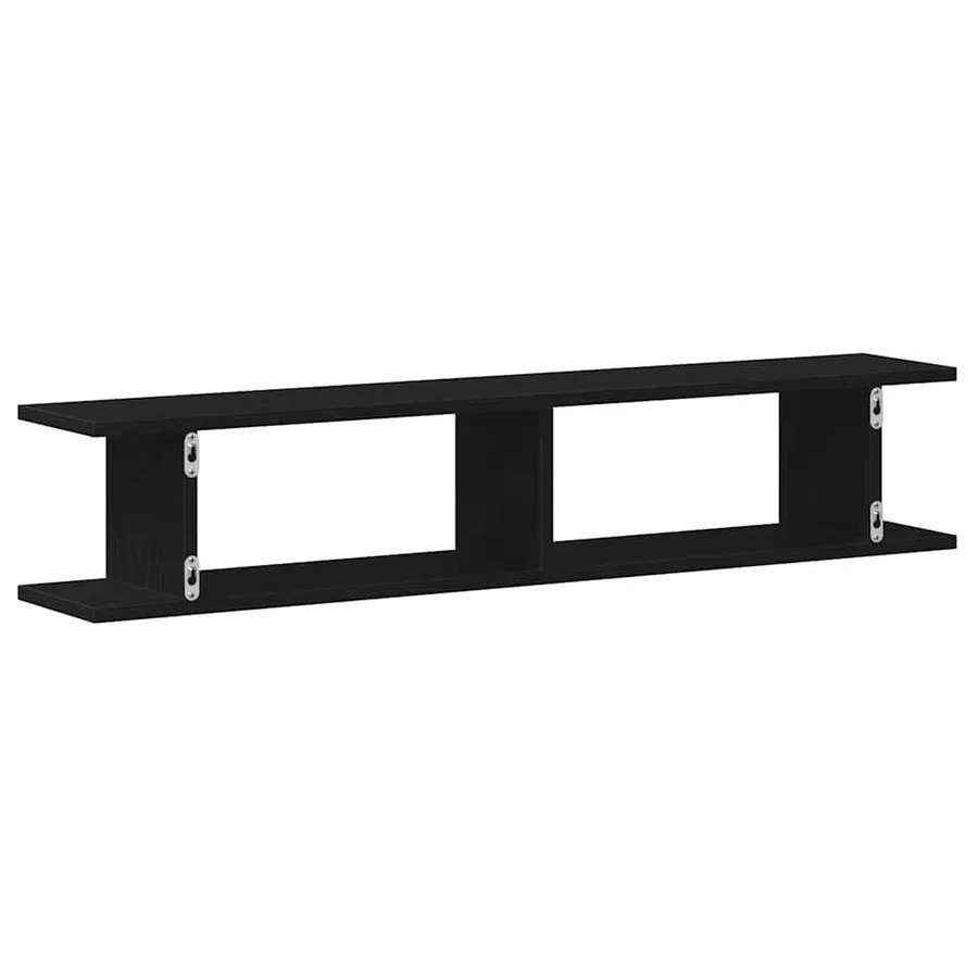 Étagères murales 2 pcs chêne noir 105x18x20 cm bois ingénierie - 8