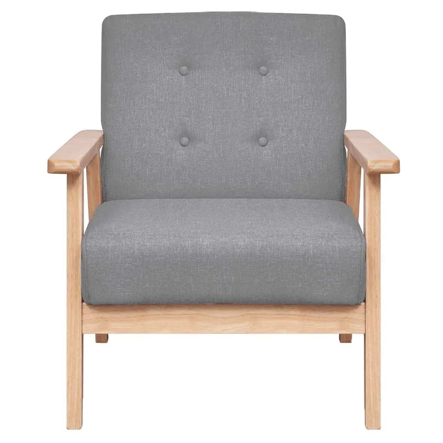 Fauteuil gris foncé tissu - 2
