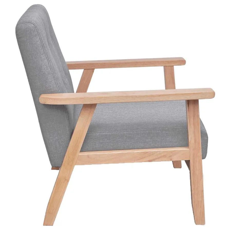Fauteuil gris foncé tissu - 3