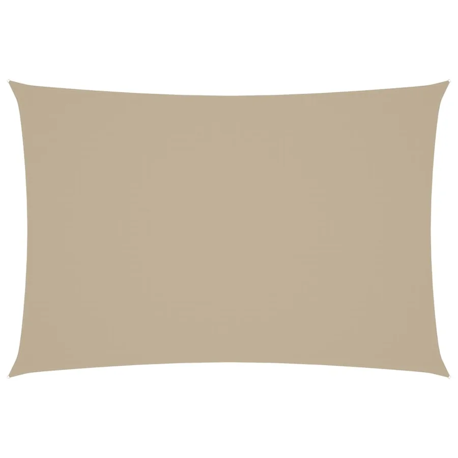 Voile de parasol tissu oxford rectangulaire 2,5x4,5 m beige - 2