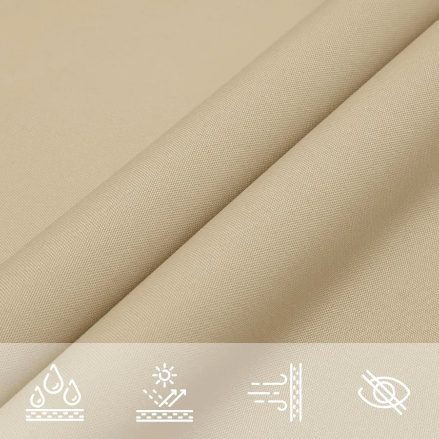 Voile de parasol tissu oxford rectangulaire 2,5x4,5 m beige - 8