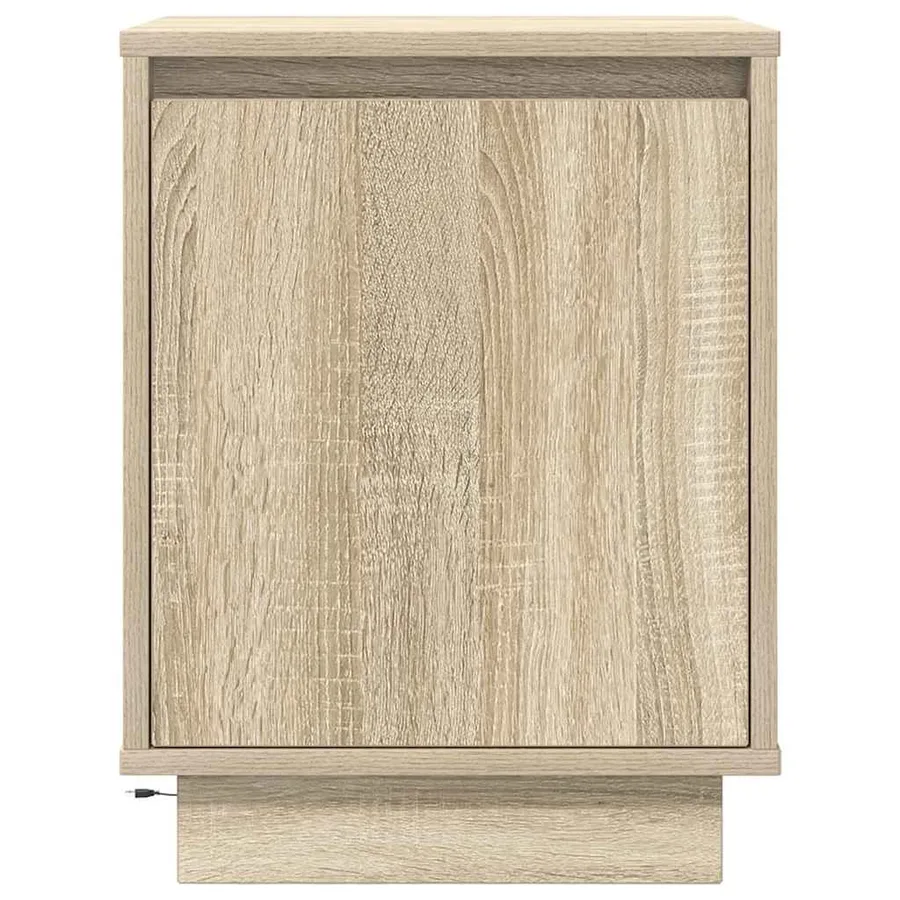 Table de chevet avec lumières LED chêne sonoma 38x34x50 cm - 6