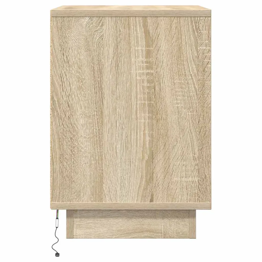 Table de chevet avec lumières LED chêne sonoma 38x34x50 cm - 7