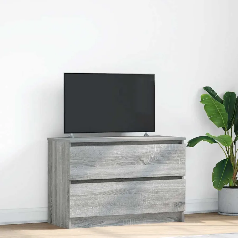 Meuble TV sonoma gris 80x35x54 cm bois d'ingénierie