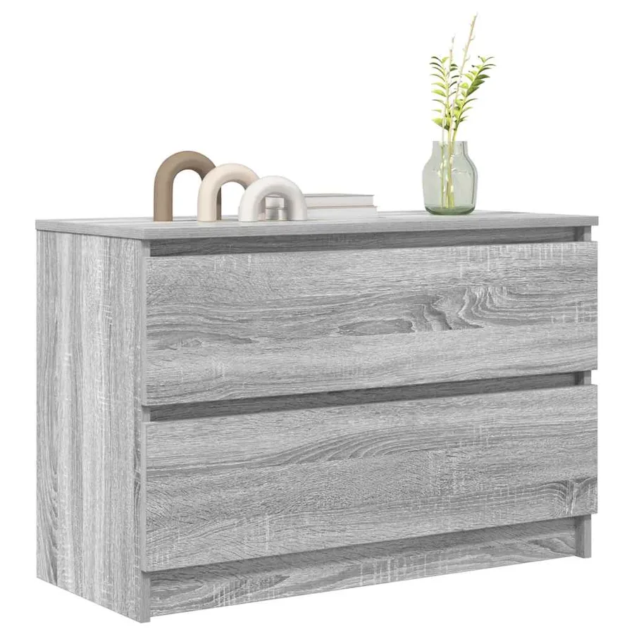 Meuble TV sonoma gris 80x35x54 cm bois d'ingénierie - 4