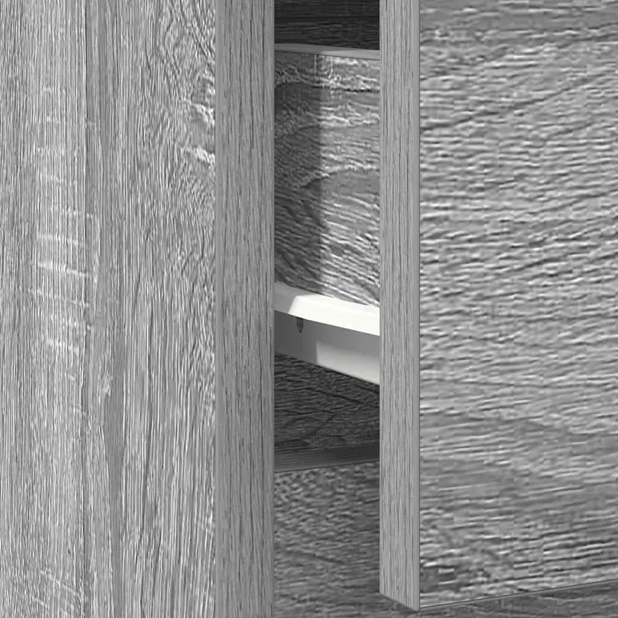 Buffet avec tiroir sonoma gris 71x35x65 cm bois d'ingénierie - 12