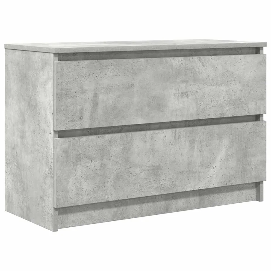 Meuble TV gris béton 80x35x54 cm bois d'ingénierie - 2