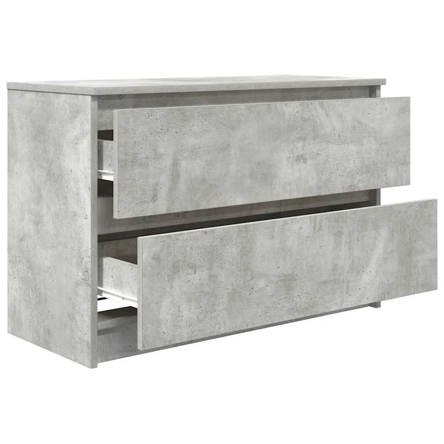 Meuble TV gris béton 80x35x54 cm bois d'ingénierie - 5