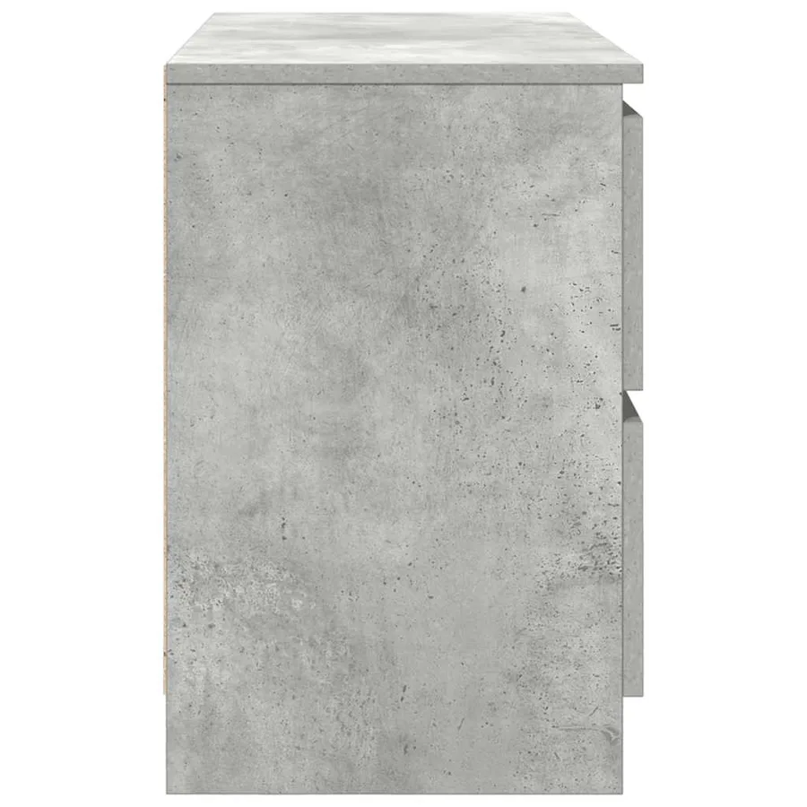 Meuble TV gris béton 80x35x54 cm bois d'ingénierie - 7