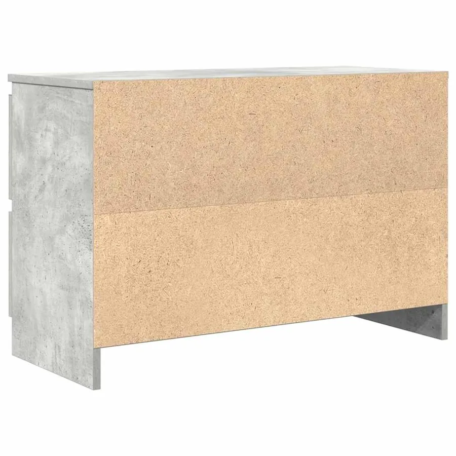 Meuble TV gris béton 80x35x54 cm bois d'ingénierie - 8