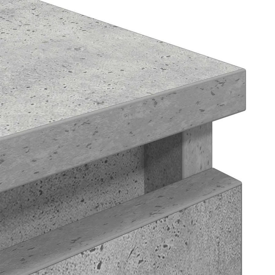 Meuble TV gris béton 80x35x54 cm bois d'ingénierie - 9