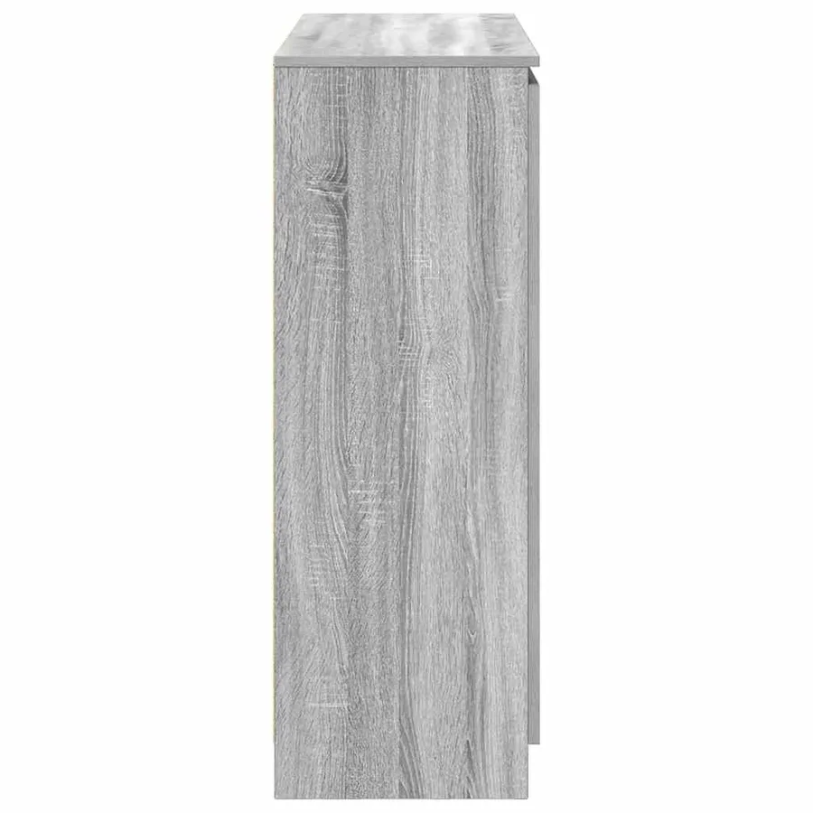 Buffet et tiroirs sonoma gris 100,5x35x98,5cm bois d'ingénierie - 7