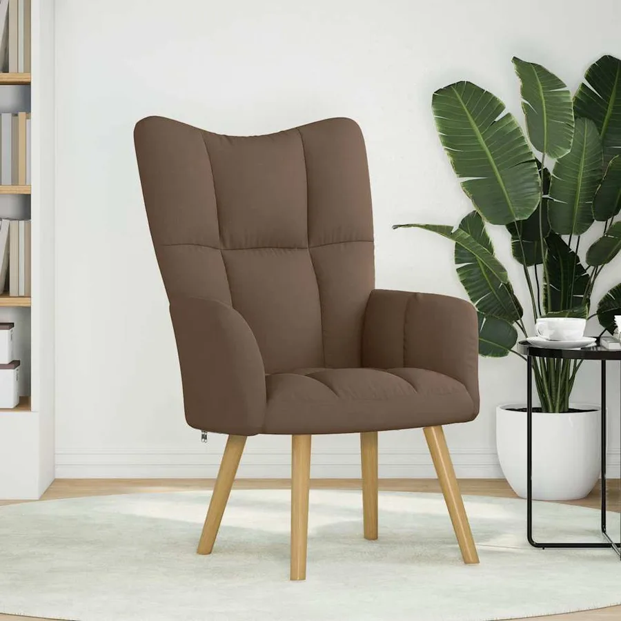 Chaise de relaxation Marron Tissu - 2