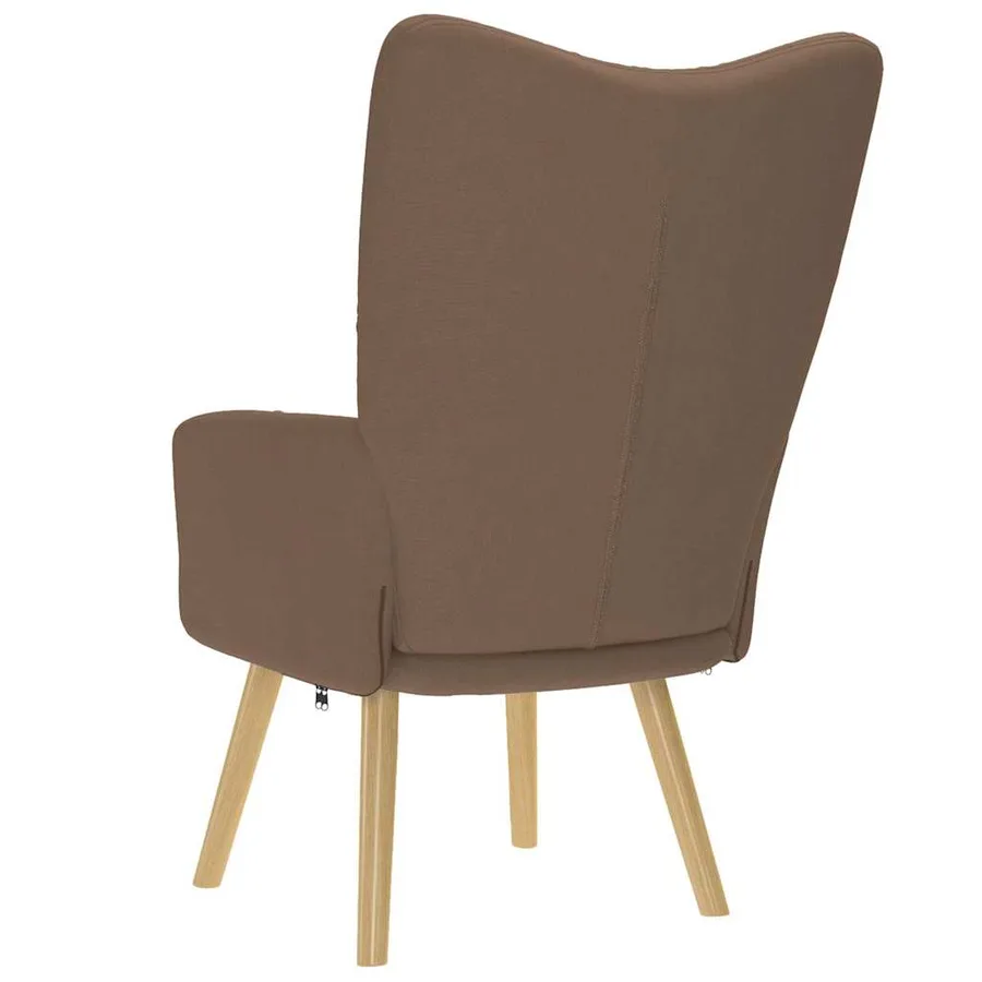 Chaise de relaxation Marron Tissu - 5