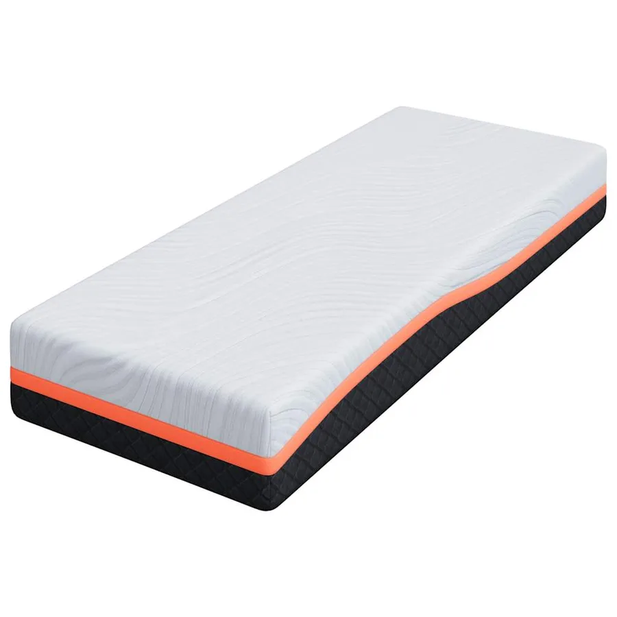 Matelas Blanc et Gris 80 x 200 cm Tissu jacquard - 4