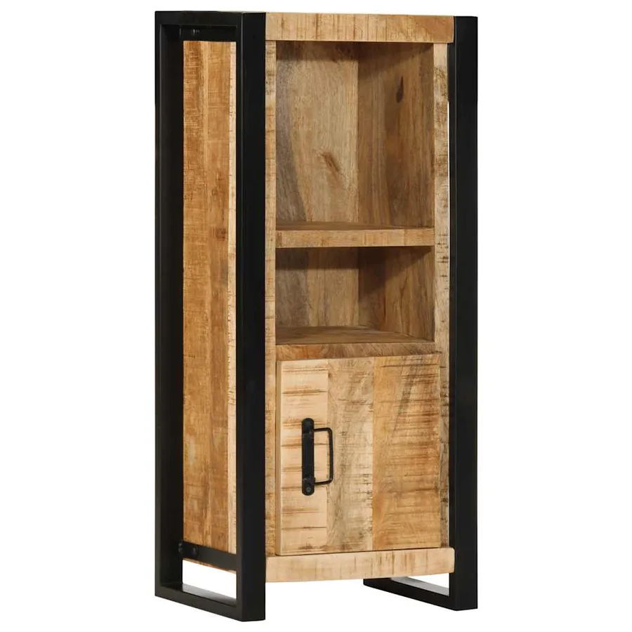 Armoire de salle de bain 40x30x90 cm bois manguier massif brut - 13