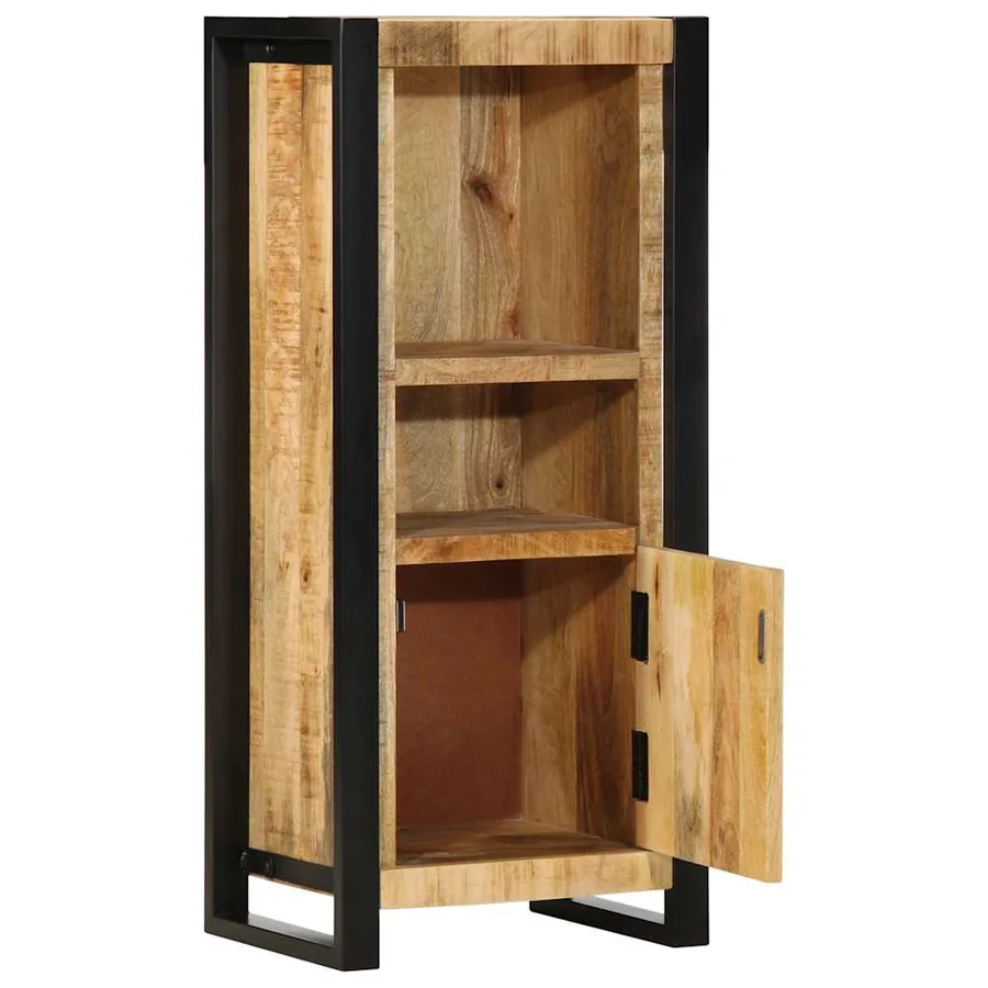 Armoire de salle de bain 40x30x90 cm bois manguier massif brut - 2