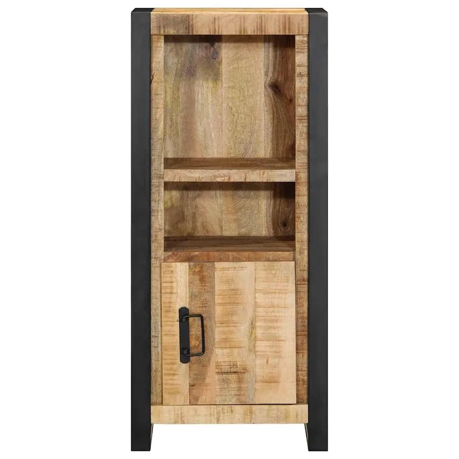 Armoire de salle de bain 40x30x90 cm bois manguier massif brut - 3